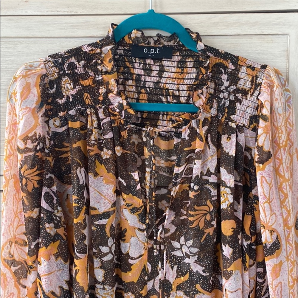 Long Sleeve Floral Blouse